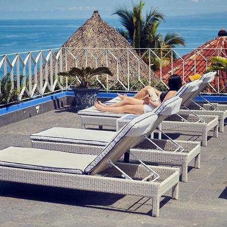 Hotel Luxury Patio Azul (Adults Only) Puerto Vallarta Exterior photo Rooftop pool at the Hotel